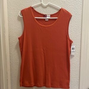 JM Collection Orange tank Top 1X